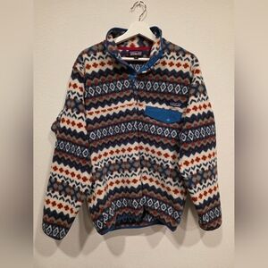 Patagonia Synchilla Snap T Fleece Pullover Cliff Underwater Blue Men's S Rare